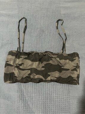 Mai Camo Bandeau Bikini Top